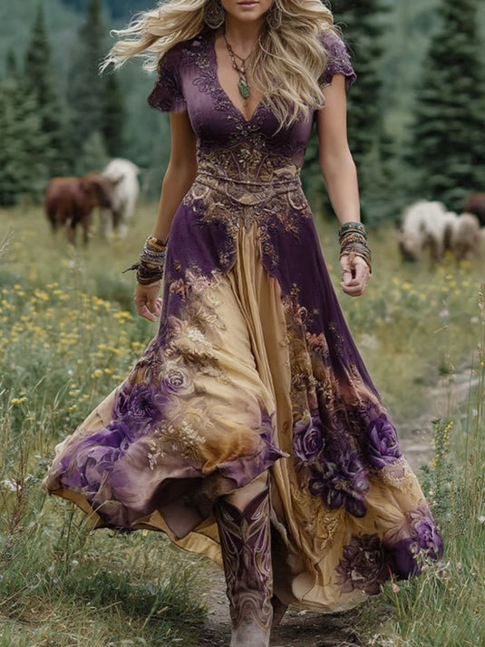 Janna | Chic Maxi Printed Floral Dress