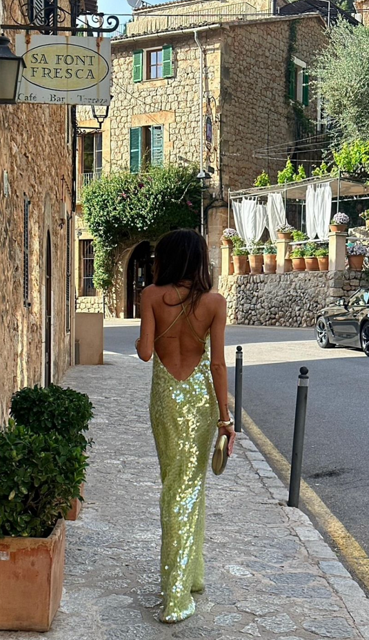 Maria | Glamorous Sequin Backless Wedding Guest Dress