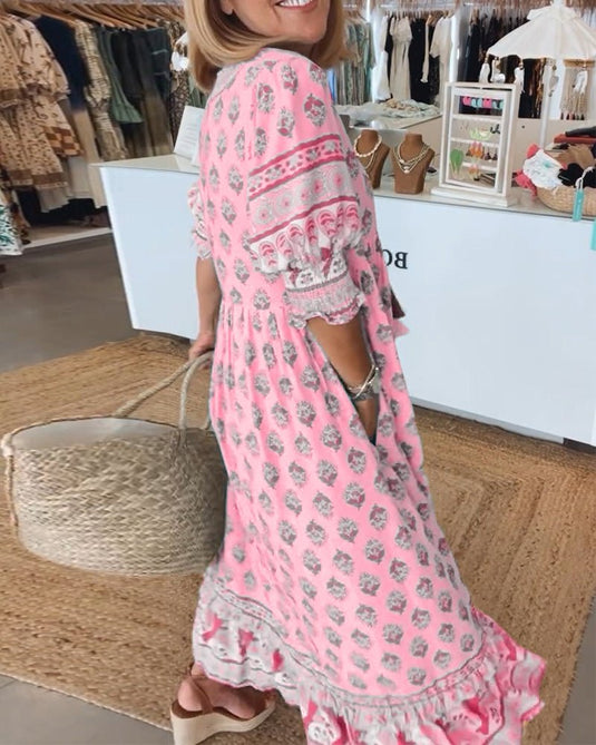Andy | Graceful Tassel Midi Boho Dress