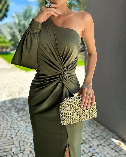 Marissa - Elegant Pleated Wedding Guest Dress