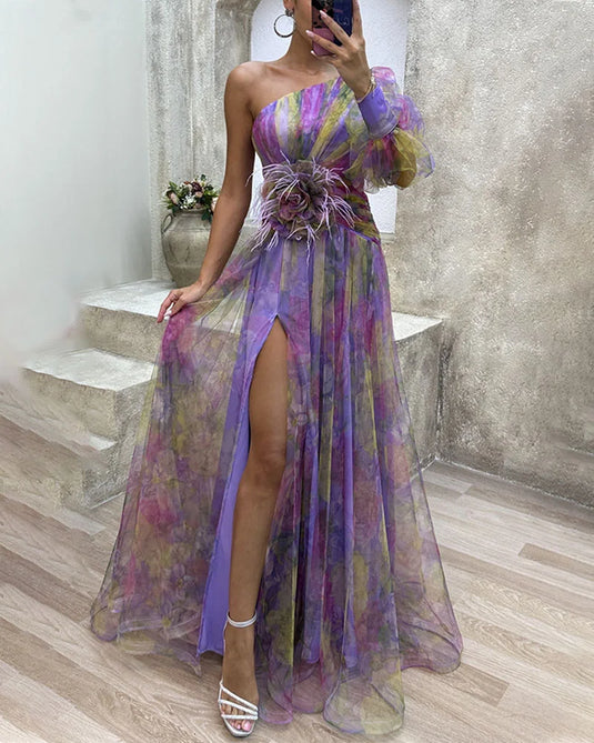 Anwen - Elegant Split Wedding Guest Dress