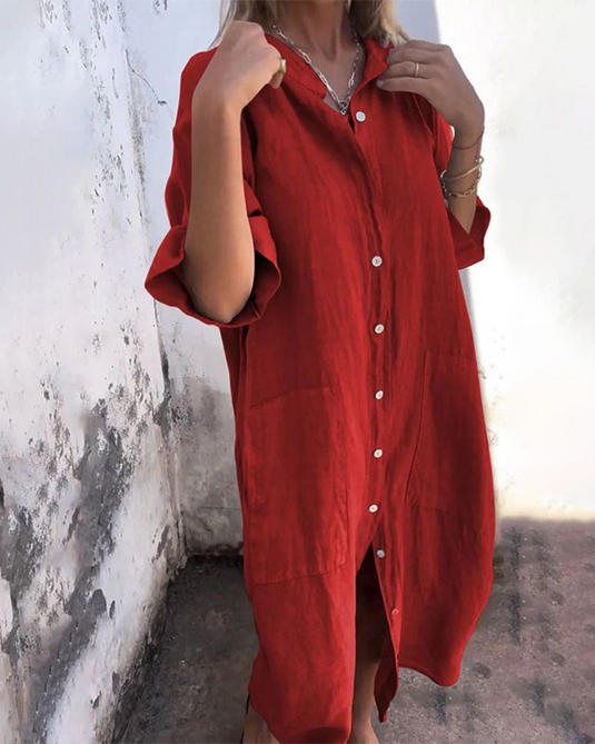 Odette| Chic Shirt Boho Dress