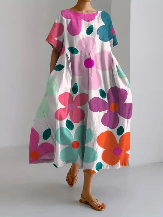 Sky | Radiant Midi Floral Dress