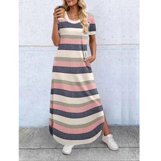 Ador | Easygoing Round Neck Maxi Casual Summer Dress