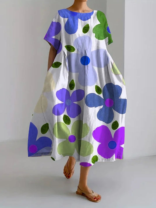 Sky | Radiant Midi Floral Dress