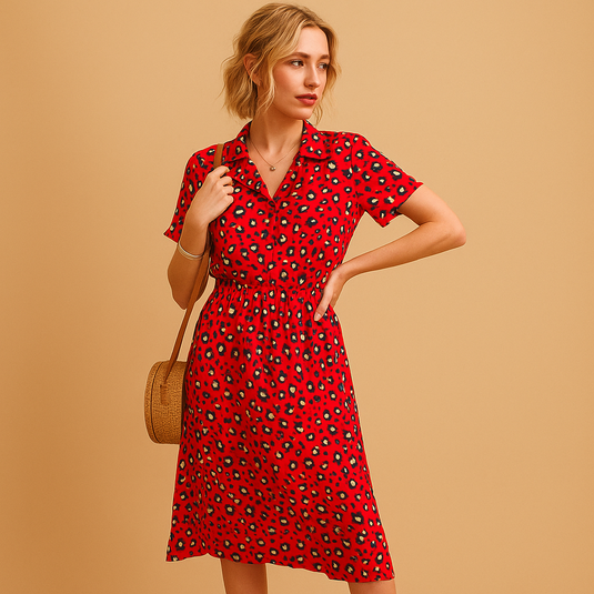 Bella | Effortless V-Neck Midi Summer Dress