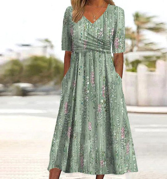 Alice | Radiant Summer Midi Floral Dress