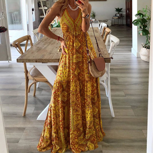 Colette | Dreamy V-Neck Maxi Boho Dress