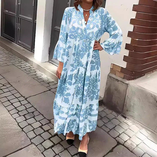 Janela | Radiant Printed Maxi Boho Dress