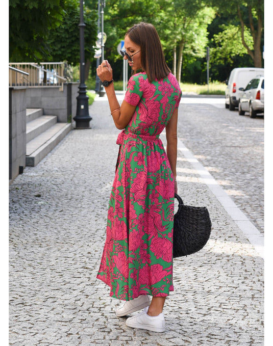 Laura | Lovely V-Neck Maxi Floral Dress