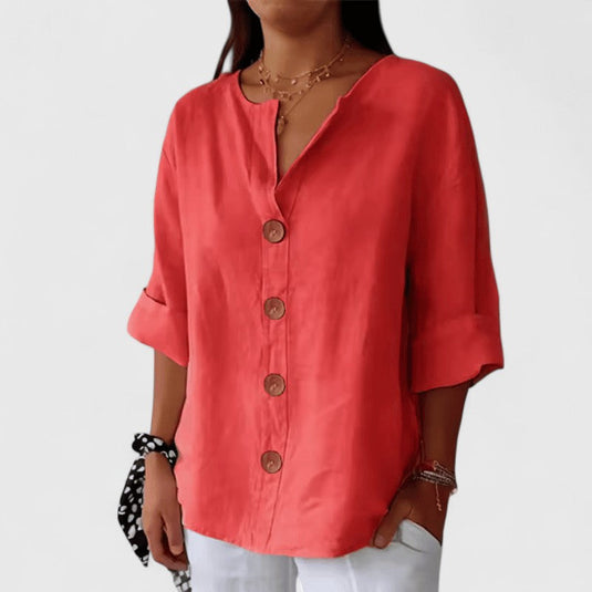 Beatrix | Stylish V-Neck Women Blouse