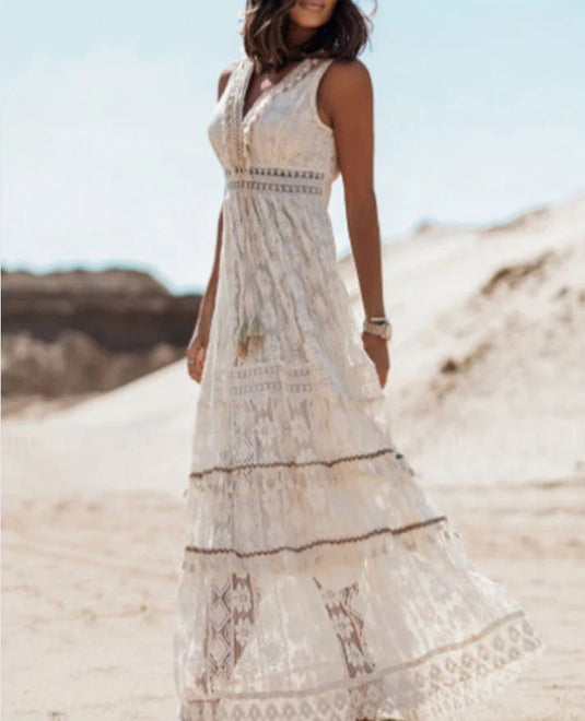 Mitch | Dreamy Printed Draped Boho Dress