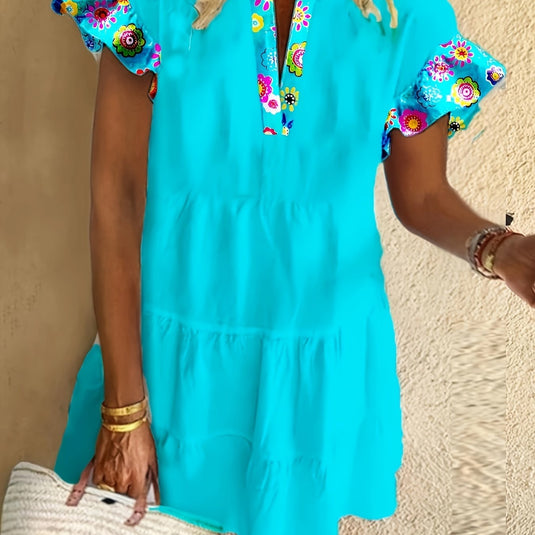 Cristal | Glamorous Flowy Midi Boho Dress