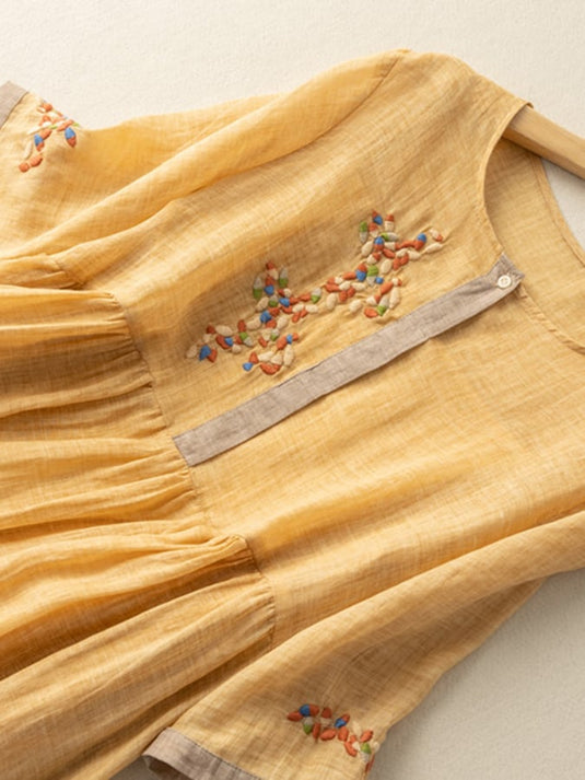 Marian | Artisan Touch Embroidered Midi Summer Dress