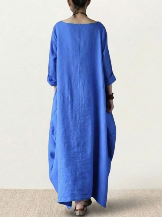 Eliz | Effortless 3/4 Sleeve Maxi Boho Dress