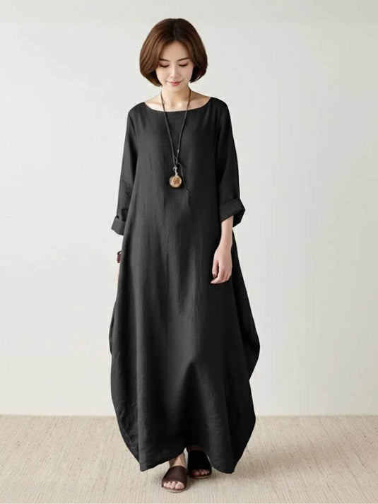 Eliz | Effortless 3/4 Sleeve Maxi Boho Dress
