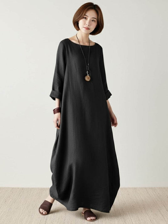 Eliz | Effortless 3/4 Sleeve Maxi Boho Dress