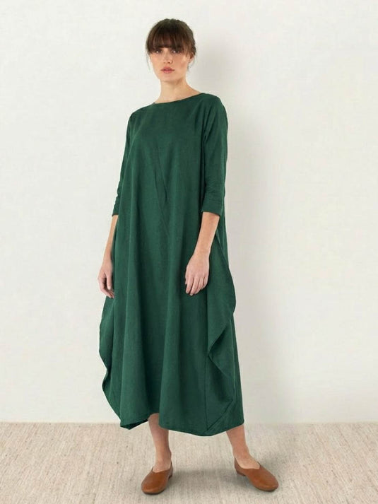 Eliz | Effortless 3/4 Sleeve Maxi Boho Dress