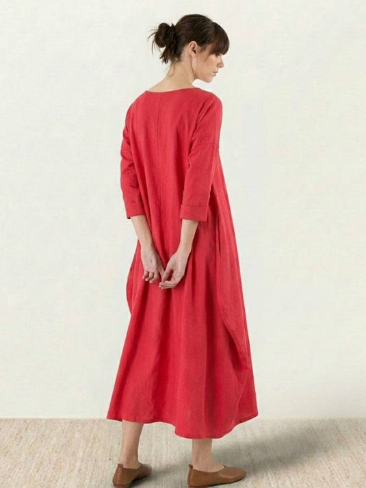 Eliz | Effortless 3/4 Sleeve Maxi Boho Dress