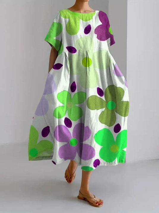 Sky | Radiant Midi Floral Dress