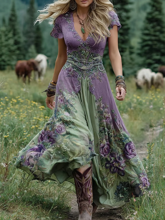Janna | Chic Maxi Printed Floral Dress