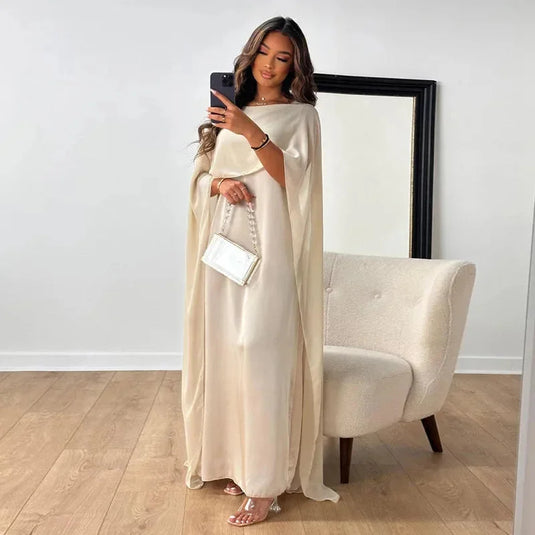 Polly | Glamorous Cape Maxi Wedding Guest Dress