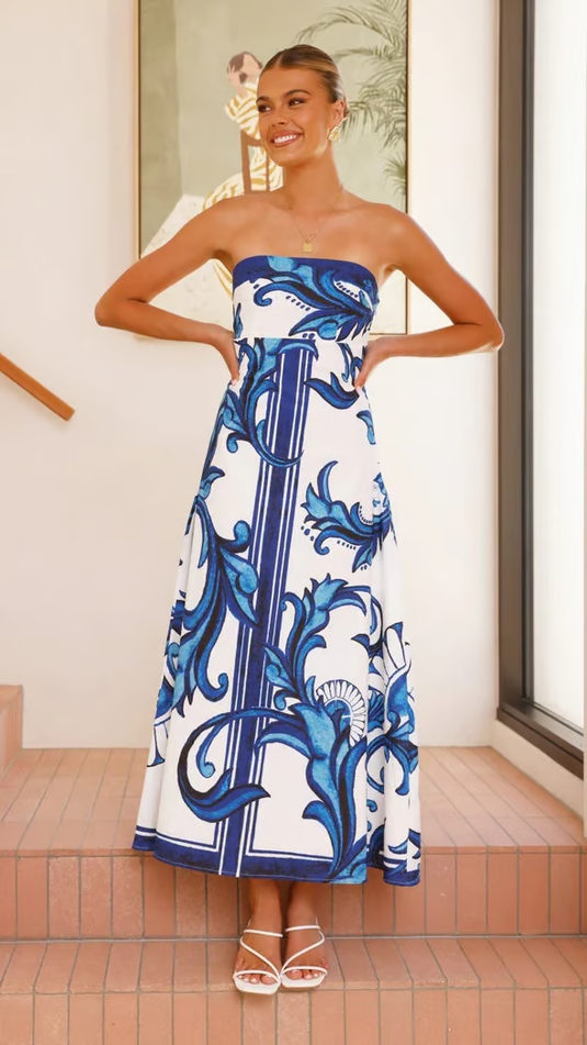 Nellie - Playful Printed Wedding Guest Dress