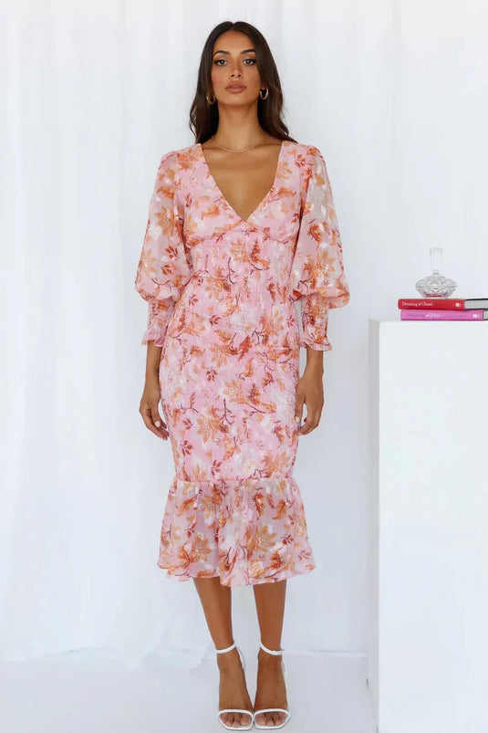 Summer - Radiant Floral Wedding Guest Dress