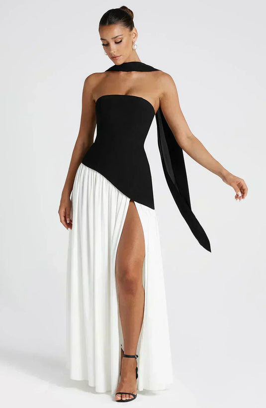 Pearl | Graceful Asymmetric Maxi Wedding Guest Dress