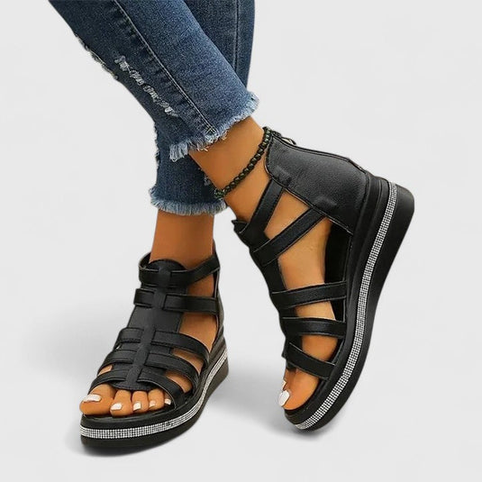 Christy | Sparkling Strass Orthopedic Sandals