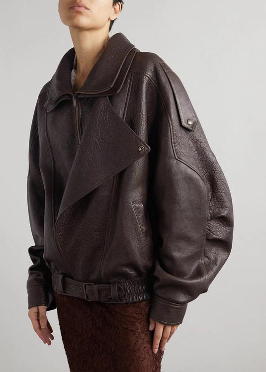 Megan | Bold Oversized Leather Women Casual Jacket