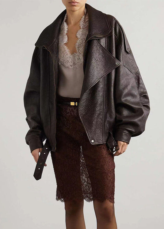 Megan | Bold Oversized Leather Women Casual Jacket