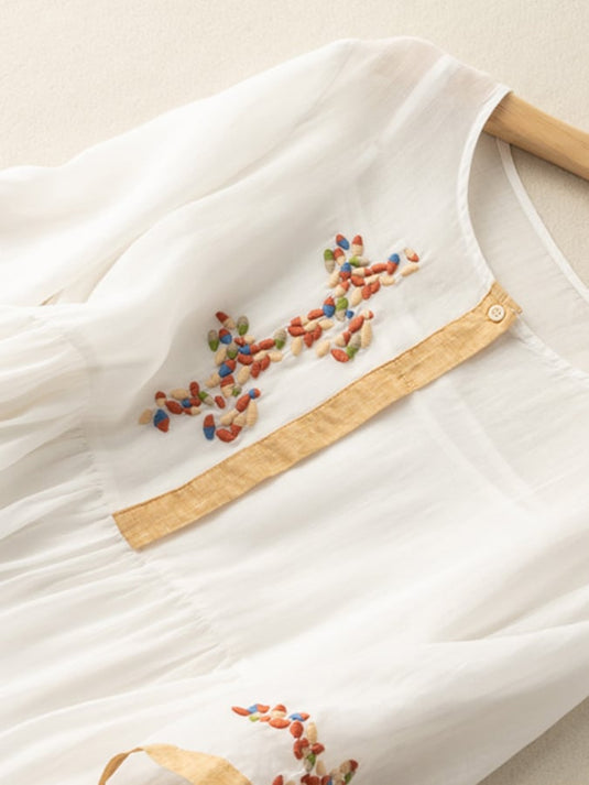Marian | Artisan Touch Embroidered Midi Summer Dress