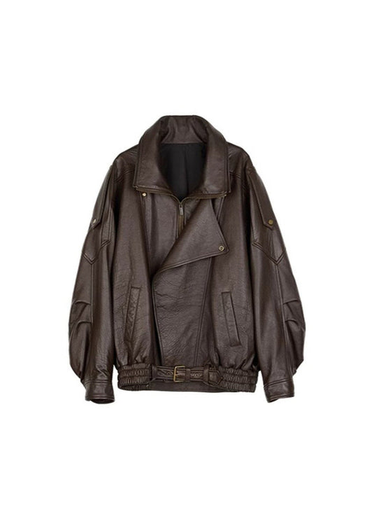 Megan | Bold Oversized Leather Women Casual Jacket