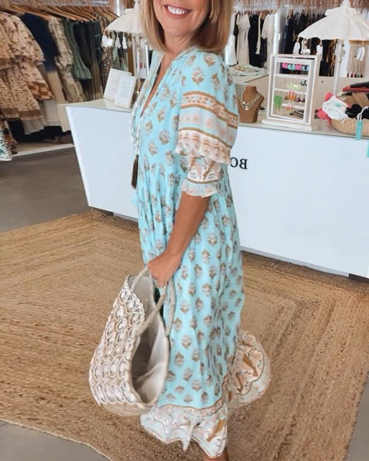 Andy | Graceful Tassel Midi Boho Dress