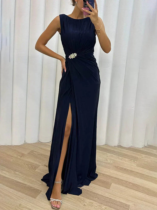 Mindy - Pleated Maxi Wedding Guest Dress