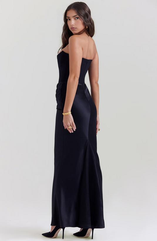 Adelina - Elegant Lace Strapless Wedding Guest Dress