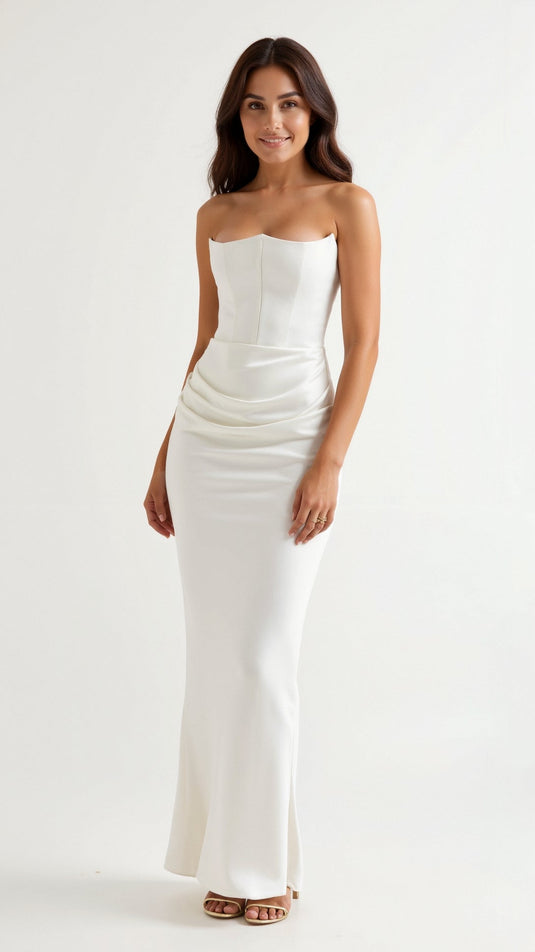Gail | Sophisticated Maxi Wedding Guest Dress