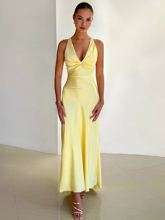 Bea | Graceful V-Neck Wedding Guest Dress