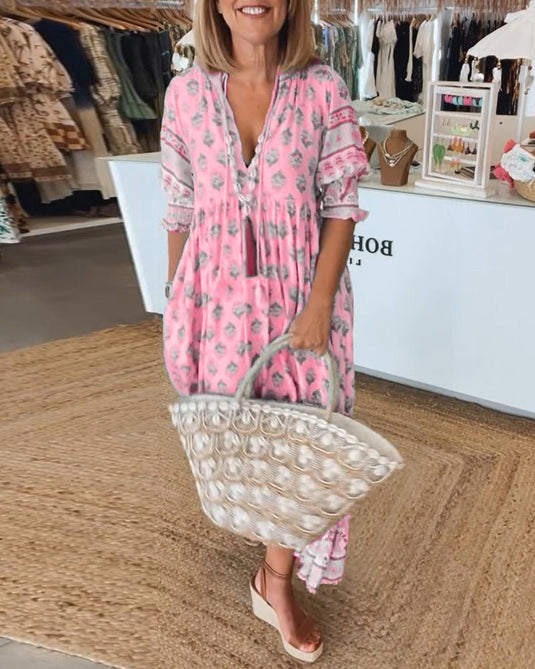 Andy | Graceful Tassel Midi Boho Dress