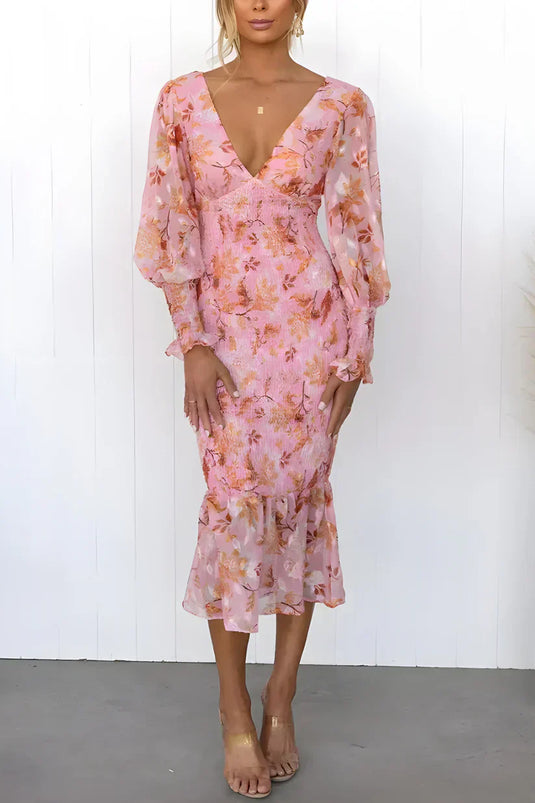 Summer - Radiant Floral Wedding Guest Dress
