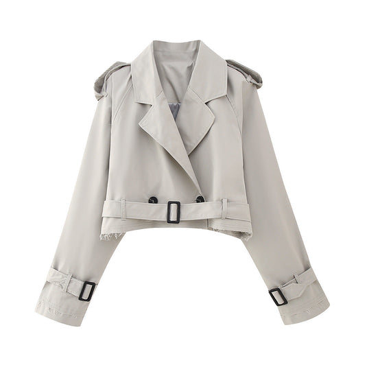 Mae | Chic Short Double-Breasted Women Trench Coat