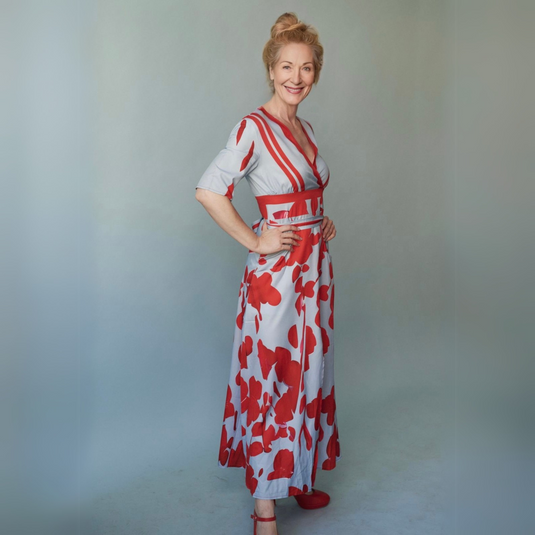 Flora | Romantic Printed Midi Floral Dress