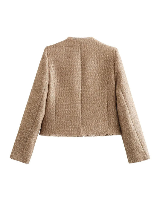 Viola | Polished Tweed Button Women Casual Jacket