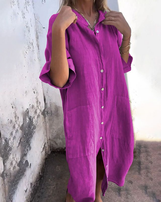 Odette| Chic Shirt Boho Dress