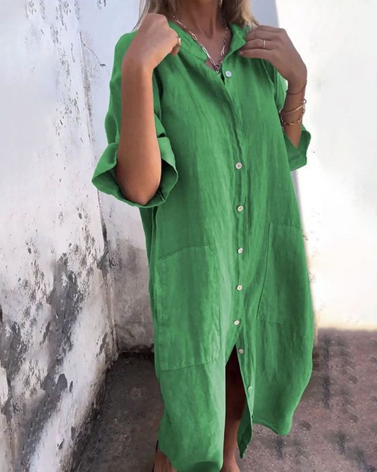 Odette| Chic Shirt Boho Dress