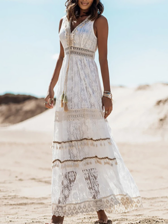 Mitch | Dreamy Printed Draped Boho Dress