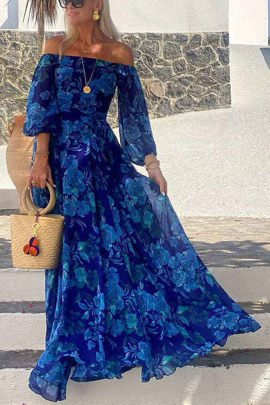 Shelby - Off Shoulder Floral Wedding Guest Dress