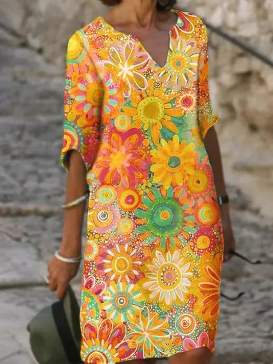 Quinn | Elegant Tummy Control  Evening Floral Dress