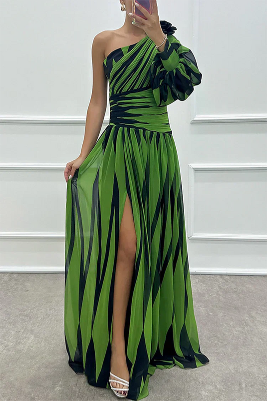 Carol | Luxurious One Shoulder Wedding Guest Dress